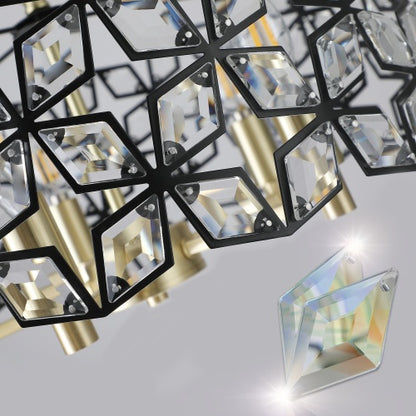 Modern Crystal Chandelier, Suitable For Living Room Round Crystal Lamp Luxury Home Decoration Lamps