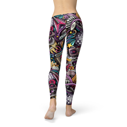 Women Grunge Rock n Roll Leggings