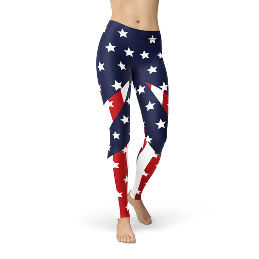 Women American Flag Leggings