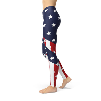 Women American Flag Leggings