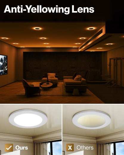 Sunco 24 Pack 4 Inch Ultra Thin LED Recessed Ceiling Lights Slim with