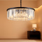 Black Crystal Chandelier Two Tier Flushmount Ceiling-0