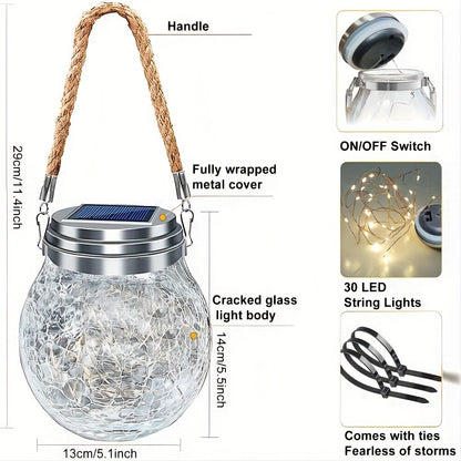 Solar Outdoor Broken Glass Lantern