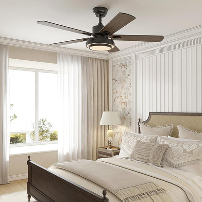 Ceiling Fans with Lights and Remote Control, 52 Inch, 6 Speeds