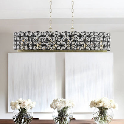 Modern Champagne Gold Oval Crystal Chandelier
