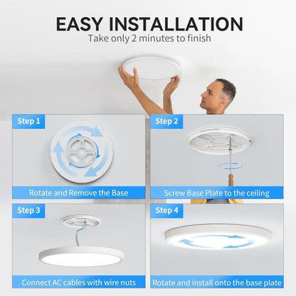 12Pack 3200Lm LED Flush Mount Ceiling Light, Super Slim 12 Inch LED