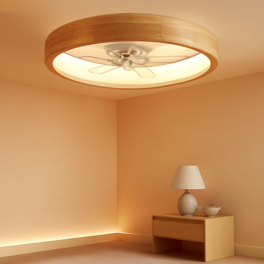 20 Inch Energy Efficient Flush Mount Ceiling Fan LED Light-0