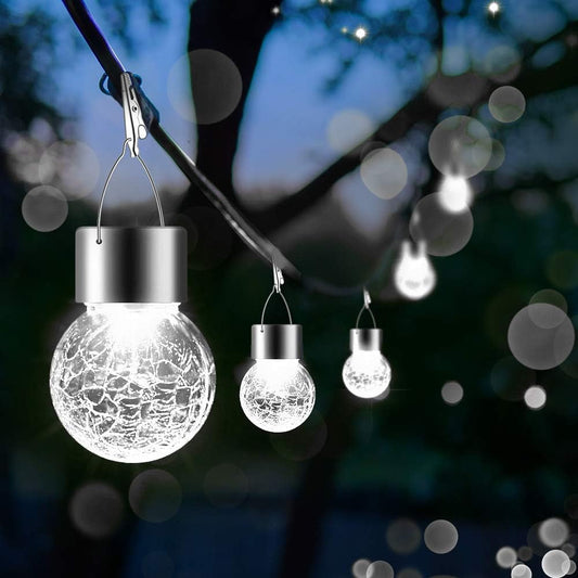 Solar Lights Outdoor Hanging Decorative Globe 24 Pack, Waterproof