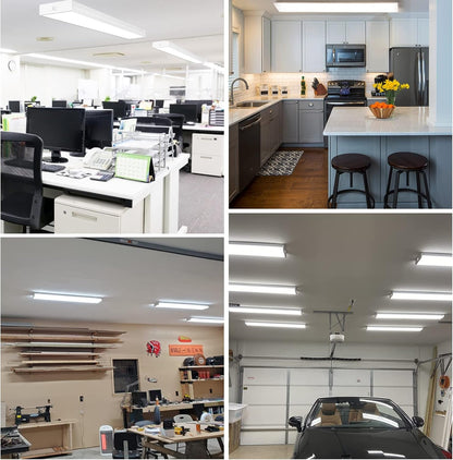 4 Pack 4FT LED Wraparound Light with 3 Wattages/3 Lumens/3 CCT