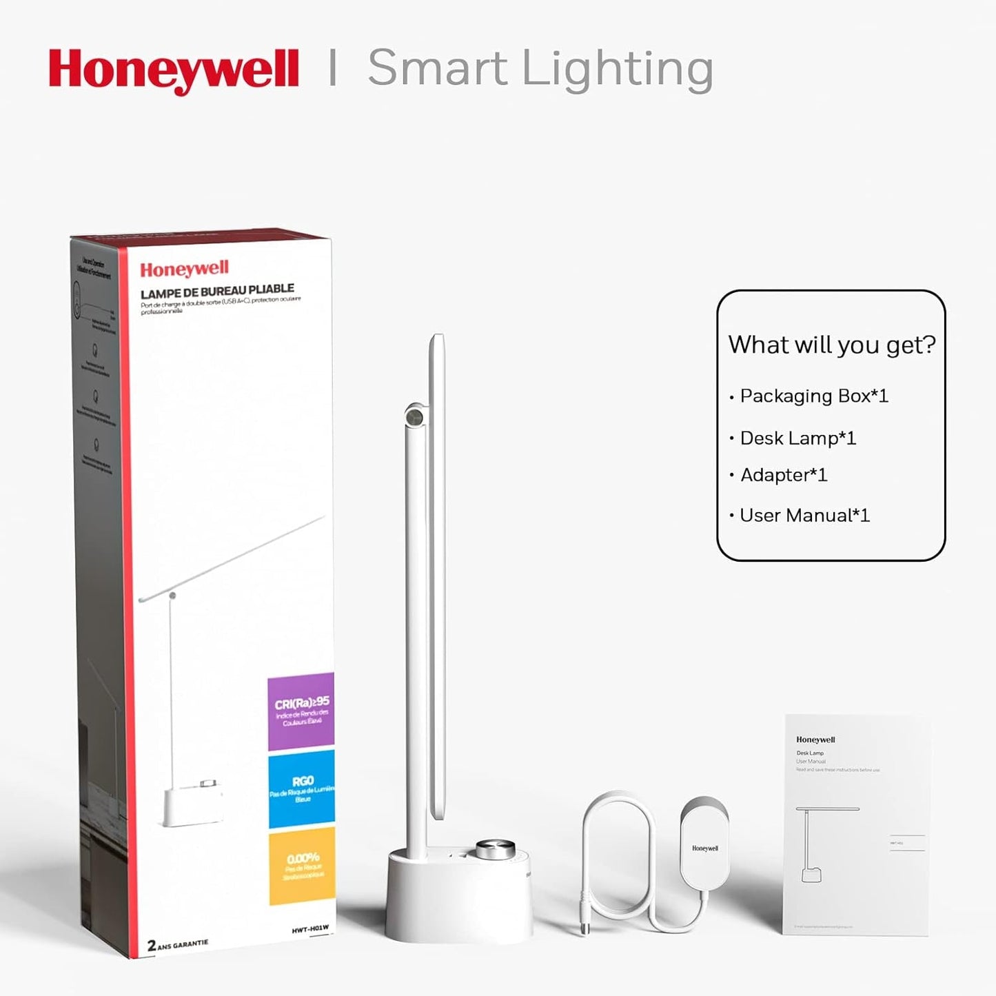 LED Desk Lamp with USB Charging Ports - Sunturalux™ HWT-H01 Stepless