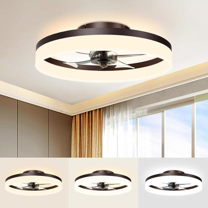Low Profile Ceiling Fans with Lights and Remote, 19.7In Fandelier