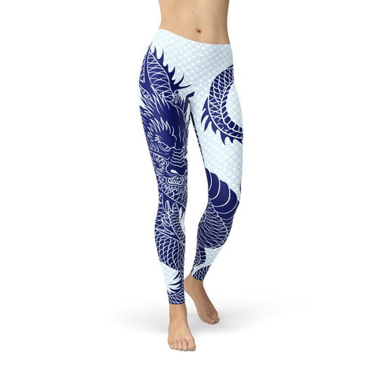 Women Japanese Dragon Leggings