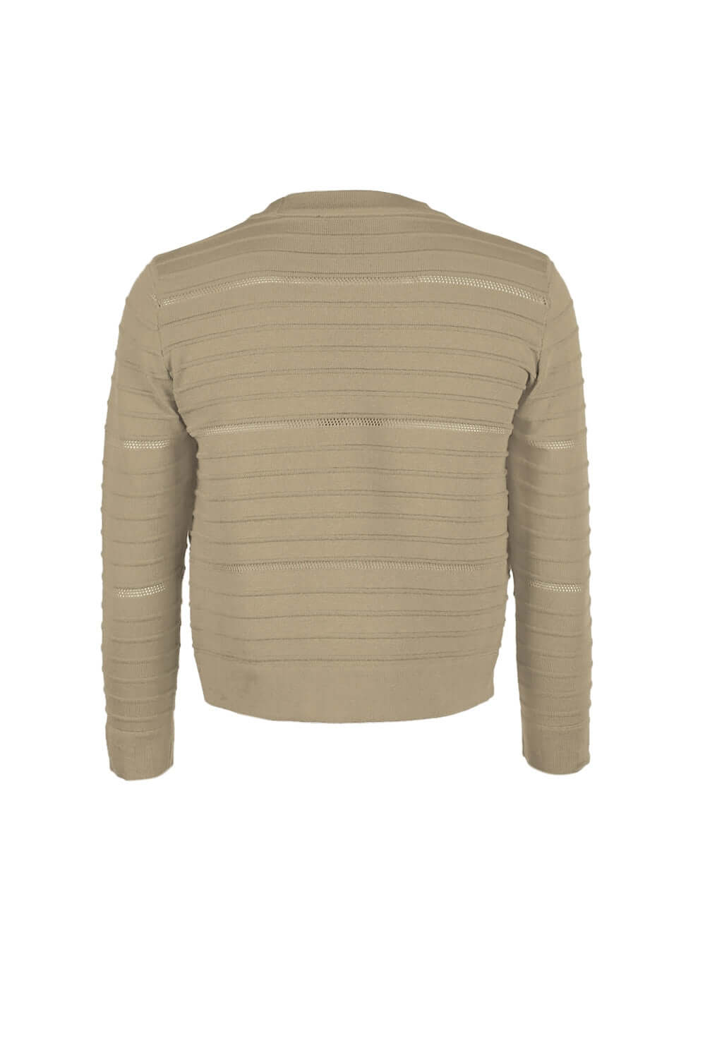 Nina Leonard Banded Long Sleeve Ribbed Knit Jacket-2