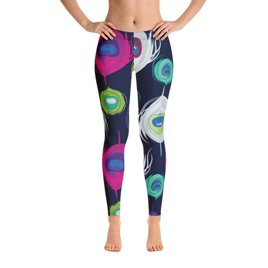 Peacock Splash Leggings-0