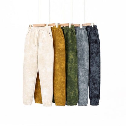 Autumn and Winter Arrival Modern Casual Unisex Versatile Wax-dyed Pants-0