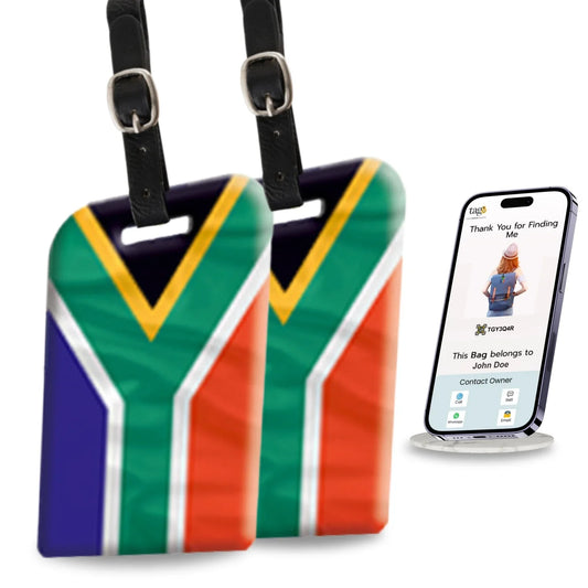 Smart Bag Security Tag -  SouthAfrica Flag [Pack 2]-0