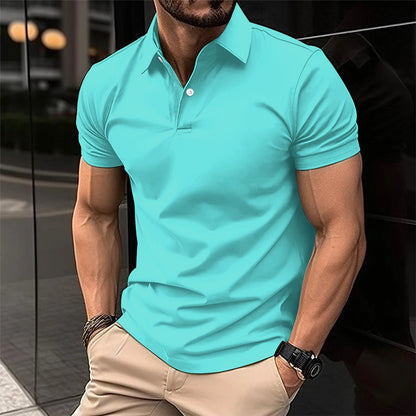 2024 Summer Best-Selling Men's Polo Shirt Lapel Print Men's Clothing Striped Polo Shirt Casual Sports Street Men's T-Shirt