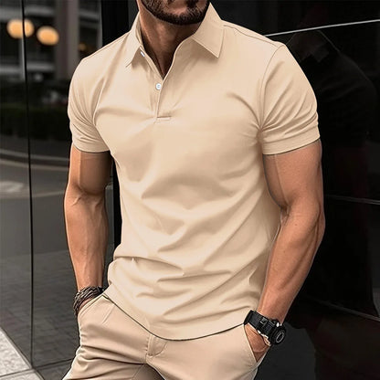 2024 Summer Best-Selling Men's Polo Shirt Lapel Print Men's Clothing Striped Polo Shirt Casual Sports Street Men's T-Shirt