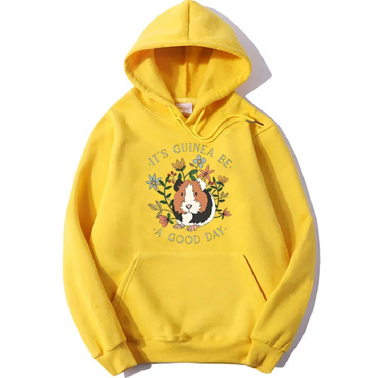 Cute Guinea Pig Graphic Hoodie Women/men Aesthetic Clothing Autumn Winter Fleece Sweatshirt Casual Long Sleeve Sudadera Tops