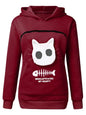 Plus Size 3XL Fleece Hoodies Sweatshirt Pet Carrier Thicken Shirt Animal Pouch Lovers Hoody Cat Pullover Breathable Sweatshirts