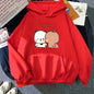 Panda Bear Bubu Dudu Love Heart Sweatshirts Women/Men Clothing Casual Long Sleeve Kawaii Printing Pullovers for Winter Fleece