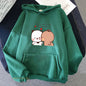 Panda Bear Bubu Dudu Love Heart Sweatshirts Women/Men Clothing Casual Long Sleeve Kawaii Printing Pullovers for Winter Fleece
