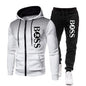 Korea Men Jacket warm Tracksuit Casual Sports Suit Men's Set wool Autumn Winter Two Pieces Set Mens Sportswear Plus Pants Suit