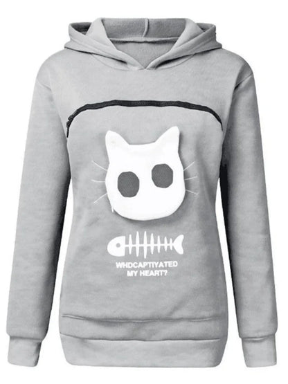 Plus Size 3XL Fleece Hoodies Sweatshirt Pet Carrier Thicken Shirt Animal Pouch Lovers Hoody Cat Pullover Breathable Sweatshirts