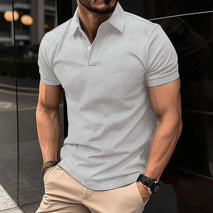2024 Summer Best-Selling Men's Polo Shirt Lapel Print Men's Clothing Striped Polo Shirt Casual Sports Street Men's T-Shirt