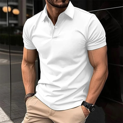2024 Summer Best-Selling Men's Polo Shirt Lapel Print Men's Clothing Striped Polo Shirt Casual Sports Street Men's T-Shirt