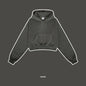 ZODF Chic Sexy Women Super-short Fleece Cropped Hoodies Girl Female Hip Hop Loose 345gsm Solid Hooded Pullover Streetwear HY0340