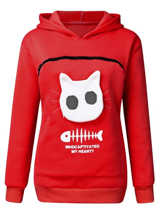 Plus Size 3XL Fleece Hoodies Sweatshirt Pet Carrier Thicken Shirt Animal Pouch Lovers Hoody Cat Pullover Breathable Sweatshirts