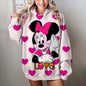Fashion Design Women's Disney Mickey Mouse Hoodies Autumn Female Casual Long Sleeved Basic Clothes Woman Sweatshirt Loose Top