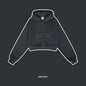 ZODF Chic Sexy Women Super-short Fleece Cropped Hoodies Girl Female Hip Hop Loose 345gsm Solid Hooded Pullover Streetwear HY0340