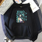 Genshin Impact Xiao Cool Print Hot Game Hoodies Women/Men Kangaroo Plus Size Sweatshirts Streetwear Graphic Hip Hop Fashion Tops