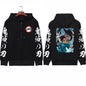 Tsugikuni Michikatsu Demon Slayer Print Zip Up Hoodies Autumn Fleece Hooded Tops Men Women Comfortable Zipper Sweatshirts Coats