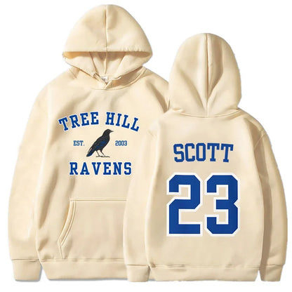 Women Hoodies TREE HILL RAVENS Scott23 Graphic Sweatshirts with Pocket Keith Scott Body