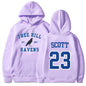 Women Hoodies TREE HILL RAVENS Scott23 Graphic Sweatshirts with Pocket Keith Scott Body