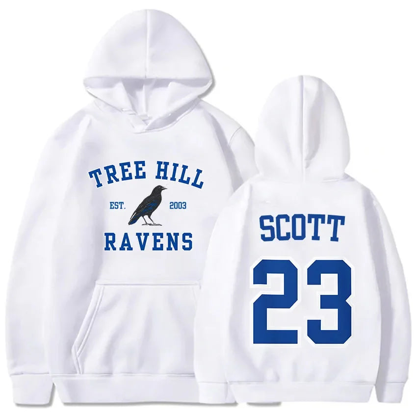 Women Hoodies TREE HILL RAVENS Scott23 Graphic Sweatshirts with Pocket Keith Scott Body